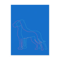 Ganz schlichte Doggen Postkarte