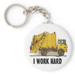 Garbage Truck 2 Construction Key Chain I Work keychains