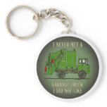 Garbage Truck Green Operator Quote Key Chain keychains