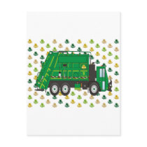 Garbage Truck Shamrocks Post Cards