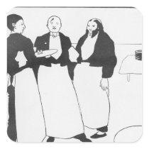 Garcons de Cafe Square Sticker
