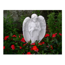 Garden angel postcard