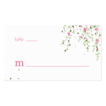 Garden Blooms Flat Place Card Business Card Templates