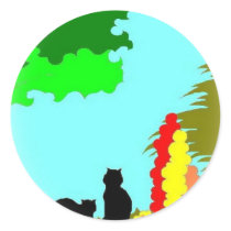 Garden Cats Stickers