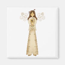 Garden Collection · Angel with Flower Fridge Magnet