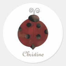 Garden Collection · Ladybug Round Stickers