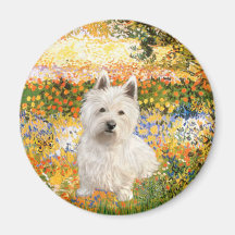 Garden Fiorito - Westie 1 Fridge Magnet