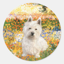 Garden Fiorito - Westie 1 Round Sticker
