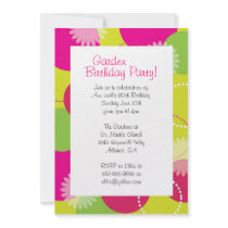 Garden Flower Inivitation Personalized Invite
