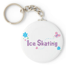 Garden Flutter Ice Skating Key Chains