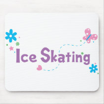 Garden Flutter Ice Skating Mouse Pads