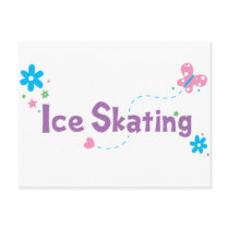 Garden Flutter Ice Skating Postcards