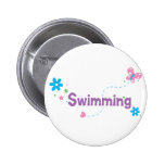 Garden Flutter Swimming Pinback Buttons