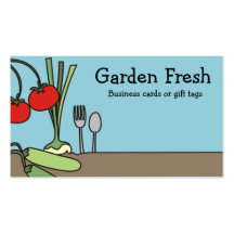 garden fresh vegetables vegan cooking business ... business card template