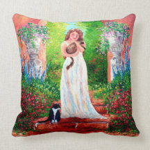 Garden Friends Throw Pillow