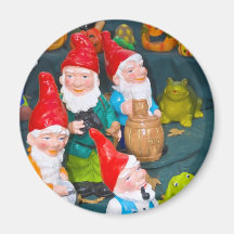 Garden gnome magnet