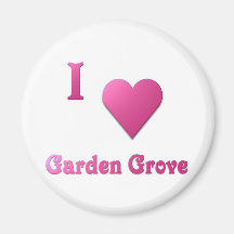 Garden Grove -- Hot Pink Refrigerator Magnet