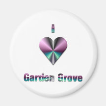 Garden Grove -- Purple & Turquoise Refrigerator Magnets