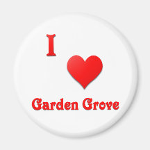 Garden Grove -- Red Fridge Magnets