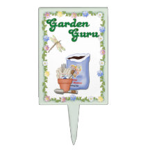 Garden Guru Plant Marker Cake Toppers