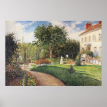 Garden of Les Mathurins at Pontoise by Pissarro Posters