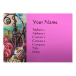 GARDEN OF MELISSA pink ,violet, white fuchsia Business Card Template