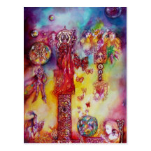 GARDEN OF THE LOST SHADOWS ,FAERY AND BUTTERFLIES POSTCARD