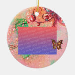 GARDEN OF THE LOST SHADOWS Pink Photo Template Ornament