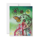 GARDEN OF THE MELISSA bright red pink green blue invitations
