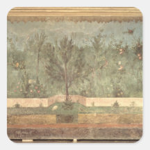 Garden Paintings from the  'Villa of Livia' Square Sticker