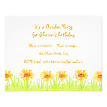 Garden Party Invitations