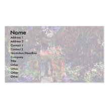Garden Path By Claude Monet Business Card Template