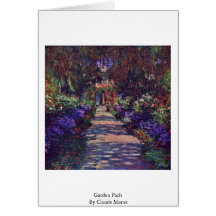 Garden Path By Claude Monet Cards