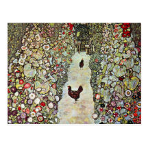 Garden Path with Chickens by Gustav Klimt Postcard