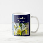 Garden Queen! Coffee Cup mug Yellow Irises