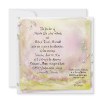 Garden Romance Square Wedding Invitation