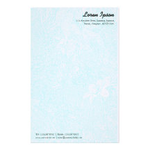 Garden - Subtle Cyan Customized Stationery