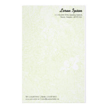 Garden - Subtle Martian Green Custom Stationery