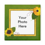 Garden Sunflower Photo Magnet