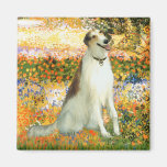 Garden (Van Gogh) - Borzoi Refrigerator Magnets