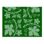 Garden Vines and Leaves Post Card