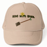 Gardener Gifts "Runs With Spade"--Adorable! hats