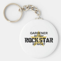 Gardener Rock Star by Night Key Chains