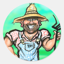 Gardener Round Stickers