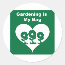 Gardening Bag Round Stickers