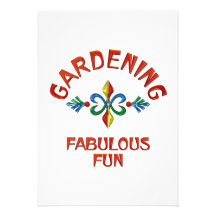 Gardening Fabulous Fun Personalized Invitations