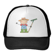 Gardening Kid Waving A Greeting Trucker Hat