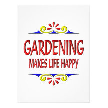 Gardening Makes Life Happy Custom Invites