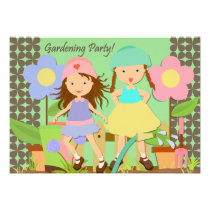 Gardening Party 5x7 Birthday Invitation invitations