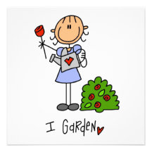 Gardening Stick Figure Invites